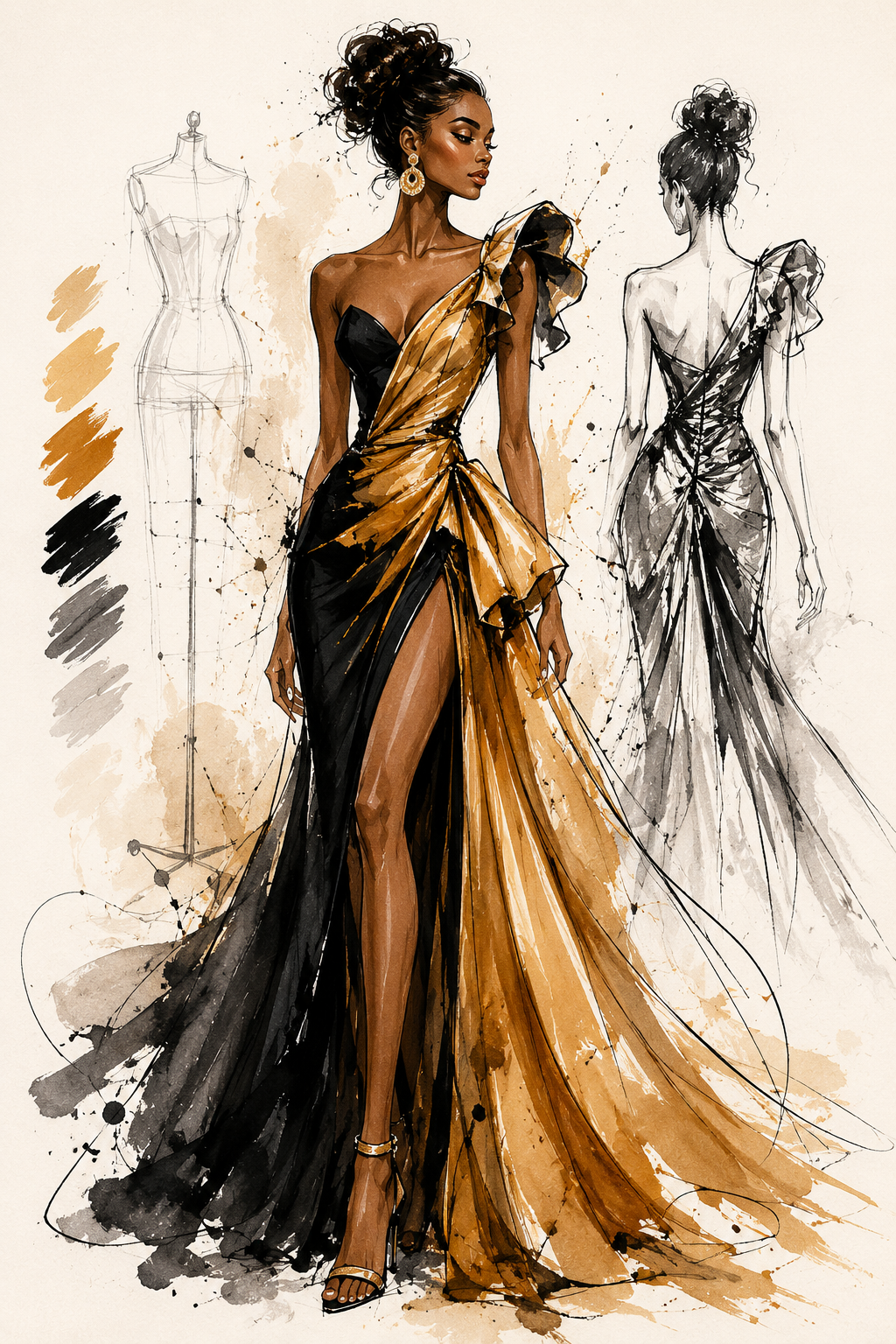 Fashion students collaborating