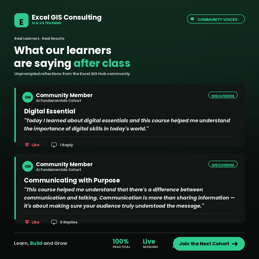 ExcelGIS Graduate Success