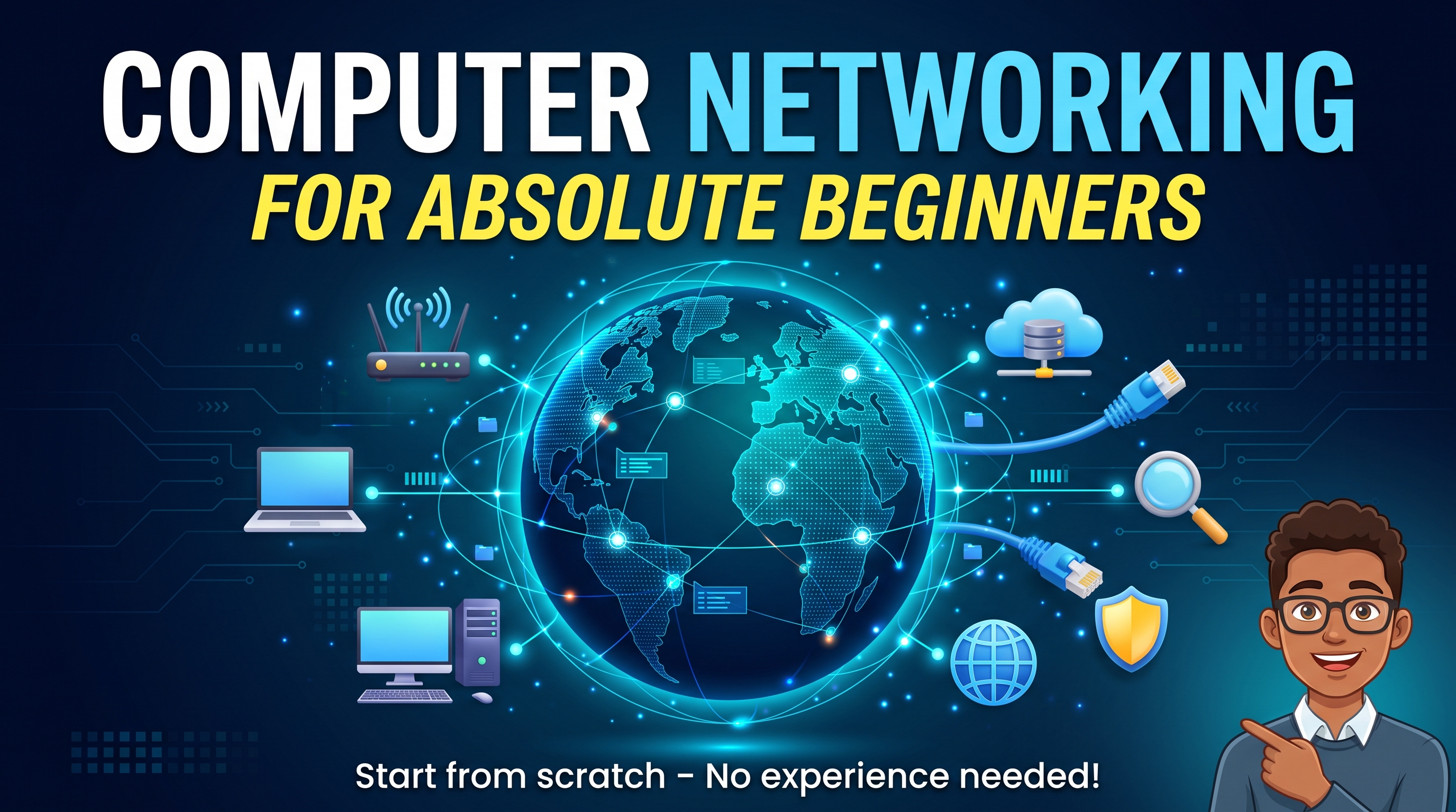 Computer Networking for Absolute Beginners - course cover