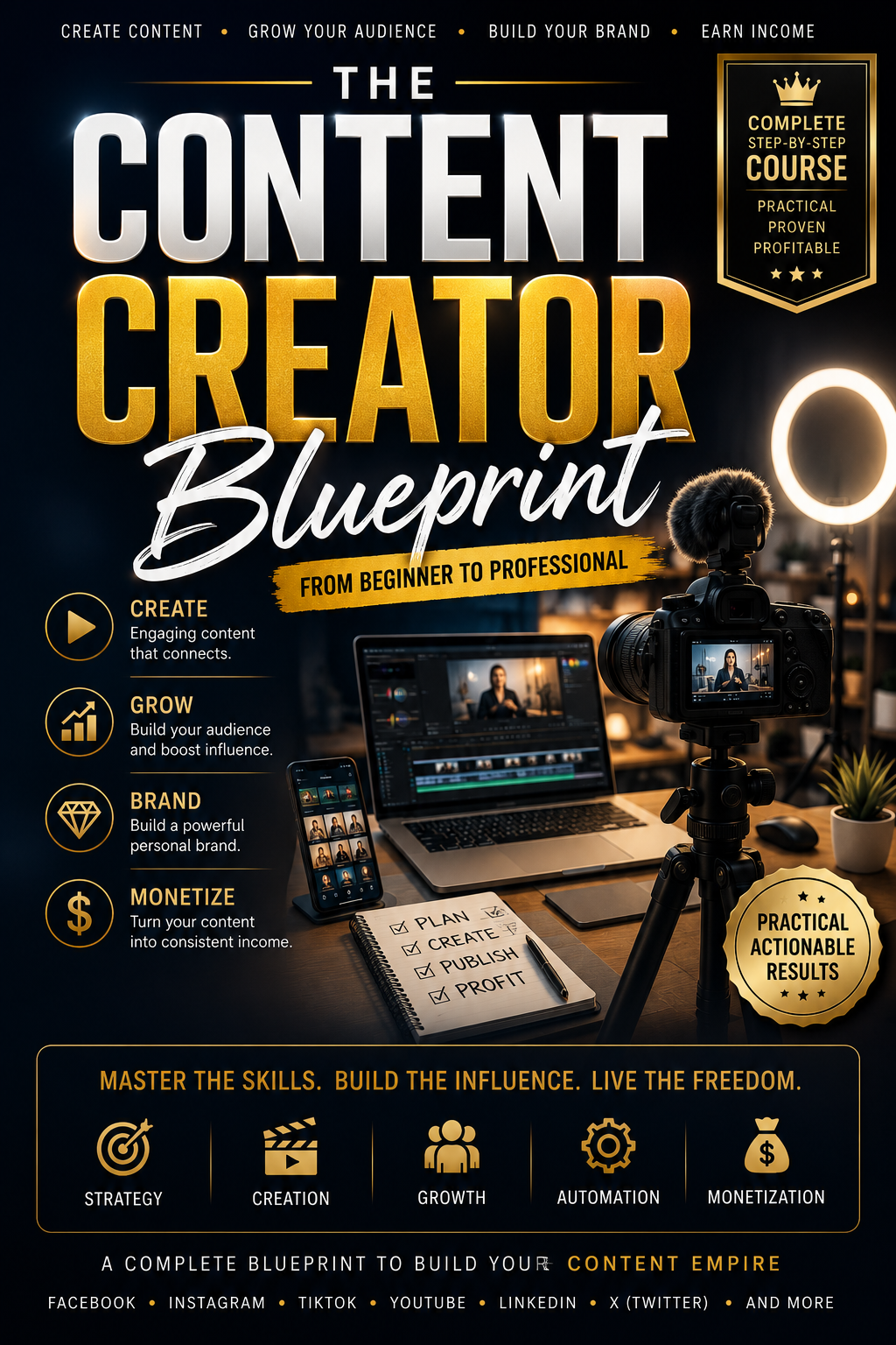 The Content Creator Blueprint - course cover