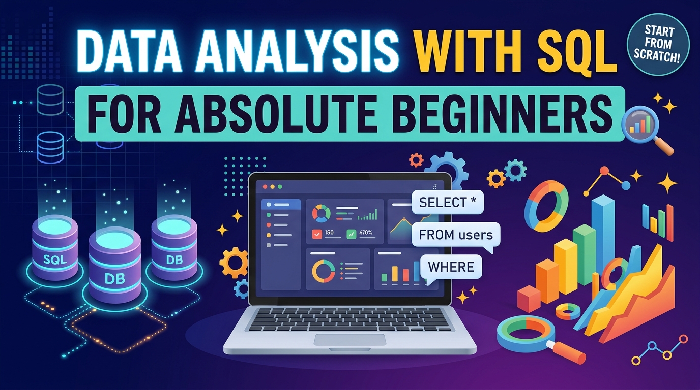 Data Analysis with SQL for Absolute Beginners - course cover